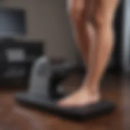 Portable foot pedal device in a home office setting