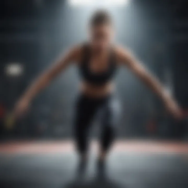 Dynamic exercise routine showcasing physical activity