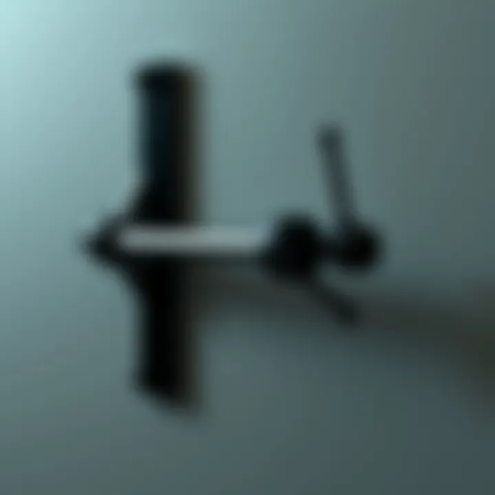 Illustration of a wall-mounted shoulder stretching device
