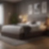 A tranquil bedroom setting with soft lighting