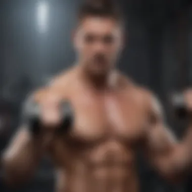 Demonstrating Proper Technique with Adjustable Dumbbells Person demonstrating proper technique with adjustable dumbbells