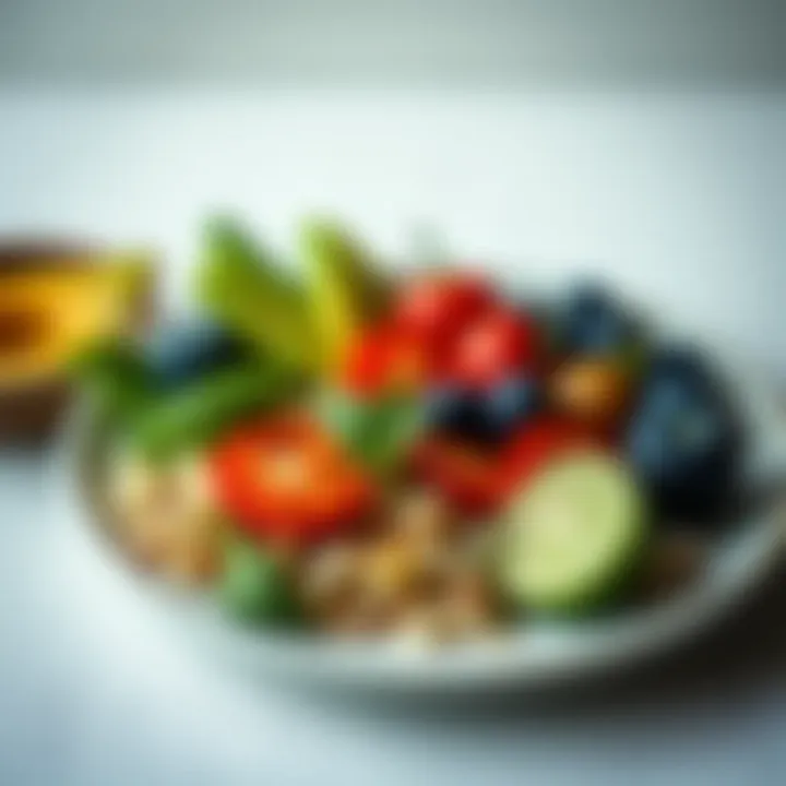 A balanced plate showcasing healthy cleansing foods