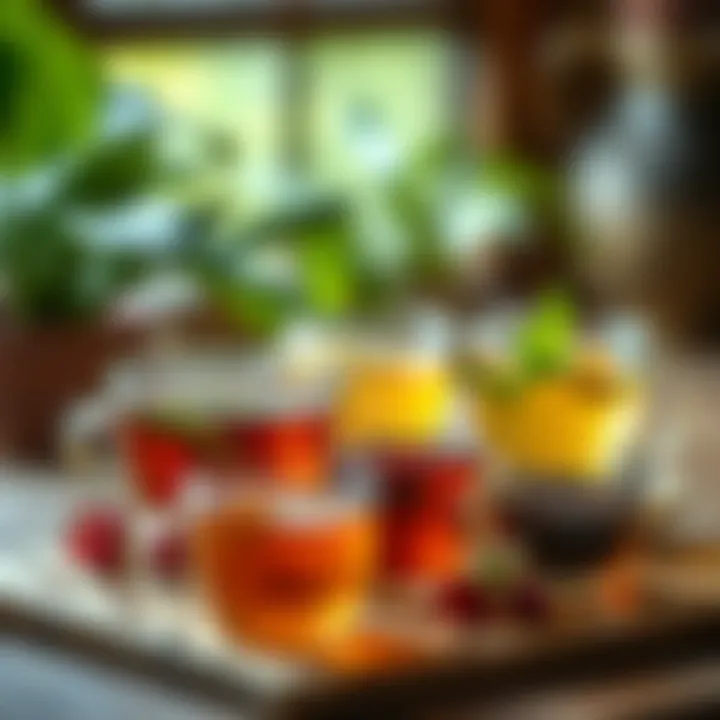 An array of herbal teas known for their cleansing properties