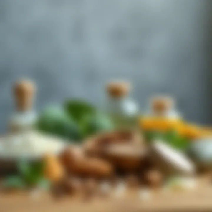 A variety of natural cleansing ingredients