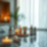 A serene spa setting with cleansing products