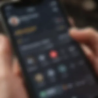 A close-up of a smartphone displaying a popular fitness app interface, highlighting user-friendly features.