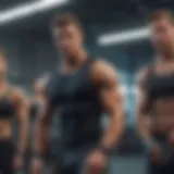 A vibrant group engaged in a virtual workout session, showcasing camaraderie and motivation.