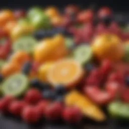 A colorful array of fresh fruits arranged beautifully