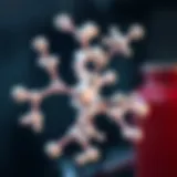 Illustration depicting the molecular structure of whey hydrolysate