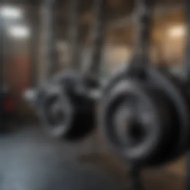 Close-up of chains used in weightlifting