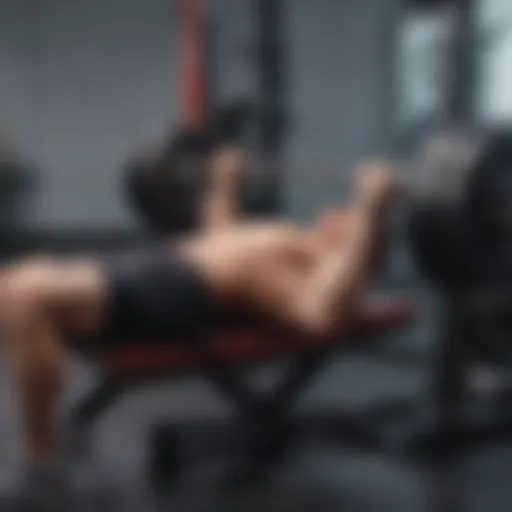 Demonstration of chain bench press setup