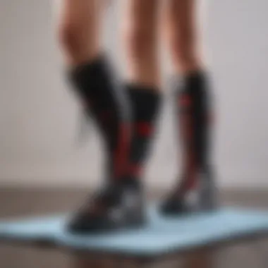 Improvement of Blood Circulation via Air Massage Boots Diagram illustrating how air massage boots improve blood circulation.