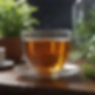 Herbal Tea: Complementing Healthy Choices A balanced meal accompanied by a cup of herbal tea