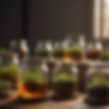 Diverse Tea Varieties for Weight Management A collection of different types of tea leaves in jars
