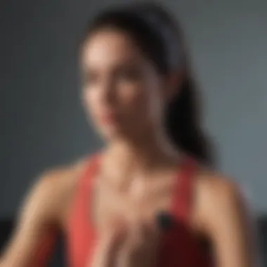 Meditation and Heart Rate Tracking An individual meditating with a smartwatch tracking their heart rate.