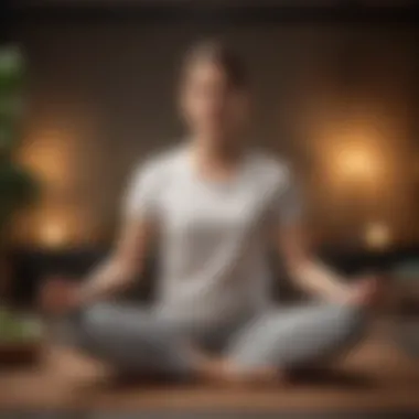 Keto and Mental Wellness A serene environment depicting a person meditating, representing mental wellness on a keto diet.