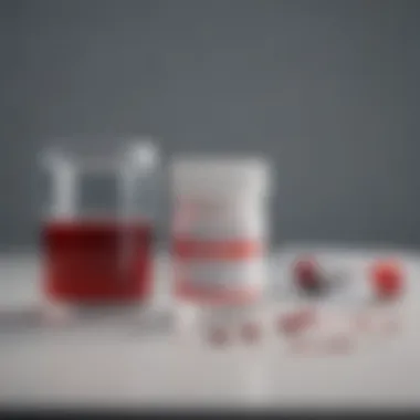 Components of a Blood Testing Kit Illustration of a blood test kit with various components