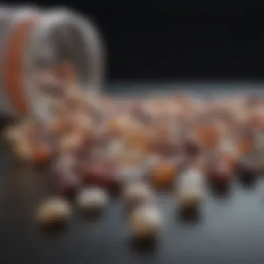 Diverse Probiotic Forms A variety of probiotic supplements displayed in capsules and powder forms