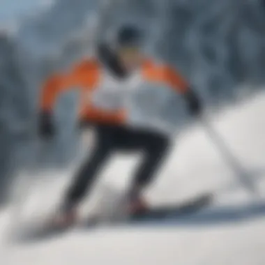 Athlete performing advanced ski machine techniques