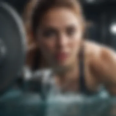 Personalizing Your Water-Filled Weights User adjusting the weight of water-filled equipment