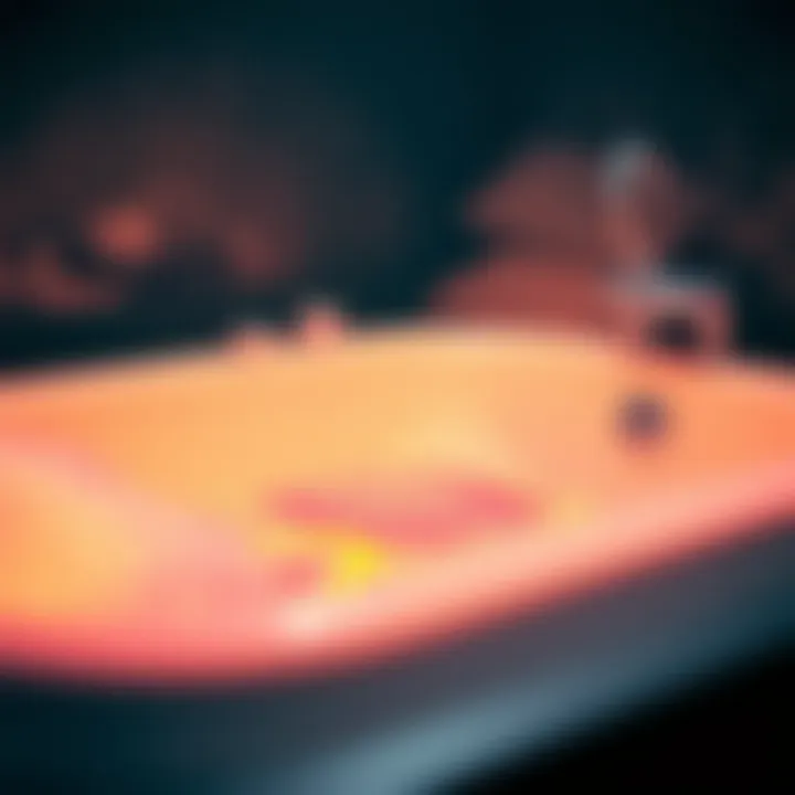Thermal imagery of varying bath temperatures