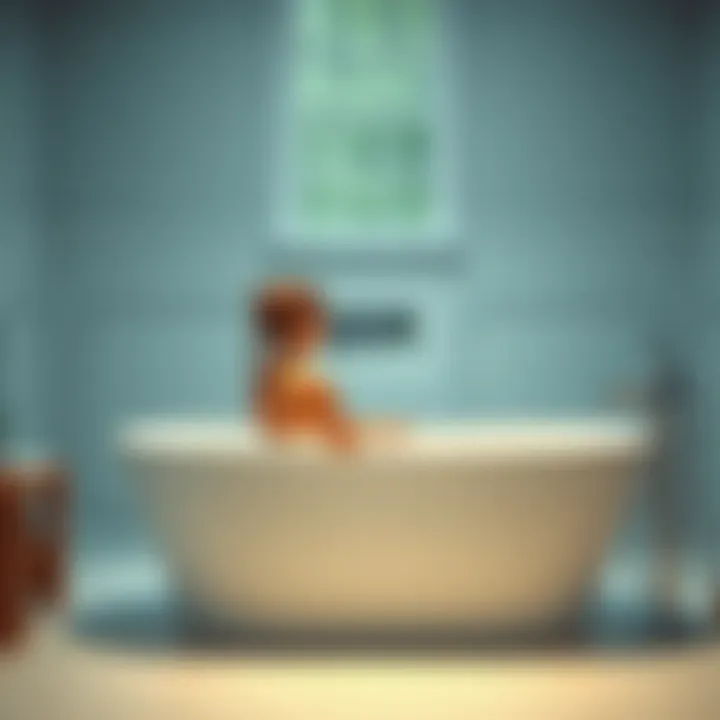 A tranquil setting highlighting the benefits of longer bath durations
