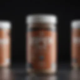 Close-up of Tom Brady protein powder packaging showcasing its unique branding