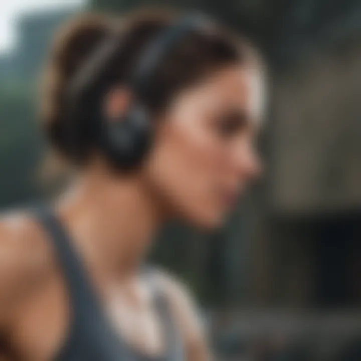 Under Armour JBL Rock headphones in a dynamic fitness setting