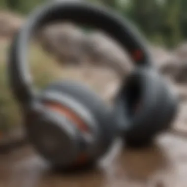 Close-up of the innovative design features of JBL Rock headphones