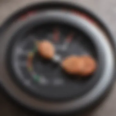 A scale illustrating weight loss progress with a low-carb focus