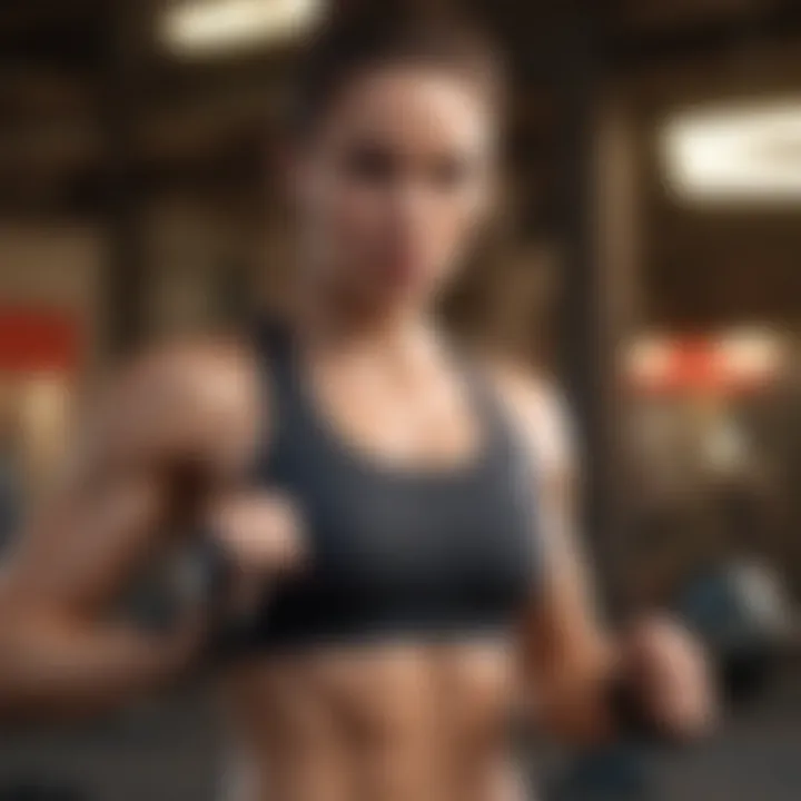 A digital interface showcasing various workout challenge app features
