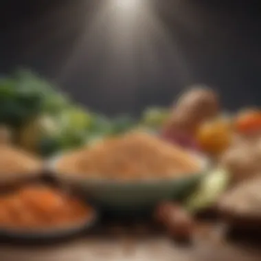Diverse Sources of Dietary Fiber Illustration of various fiber-rich foods
