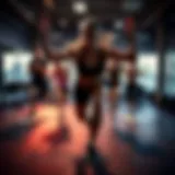 Dynamic exercise session showcasing energy and enthusiasm