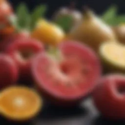 A vibrant assortment of fruits known for their blood pressure-lowering properties