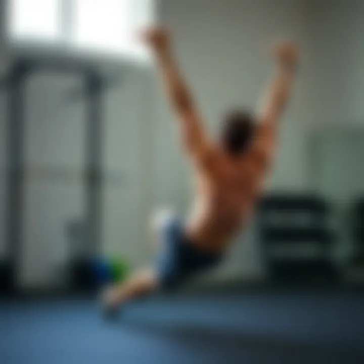 Core Strength Exercise for Functional Fitness An individual performing a dynamic exercise that highlights core strength and stability.