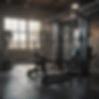 Diverse Gym Equipment Showcase Overview of various gym machines in a fitness center