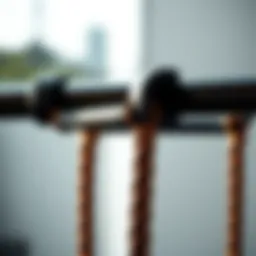 Detailed view of the Hakeno pull up bar showcasing its robust design and features.