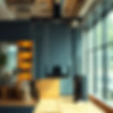 Overview of a modern hanging exercise machine in a fitness studio