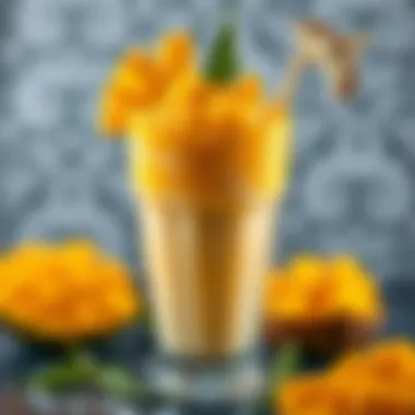 Tropical Mango Coconut Fusion Refreshing tropical smoothie with mango and coconut