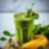 Vibrant smoothie with spinach and banana