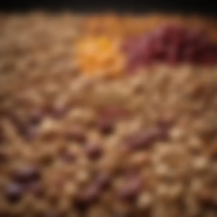 A colorful assortment of nutrient-dense snacks including nuts, seeds, and dried fruits.