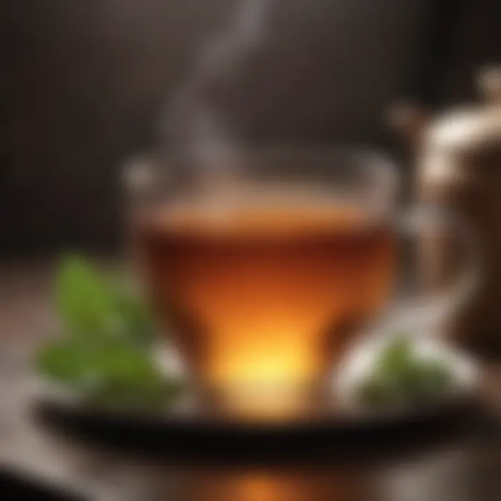 Calming tea preparation for fever blister relief