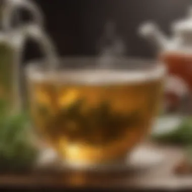 Herbal Tea for Nasal Comfort A steaming bowl of herbal tea for soothing effects
