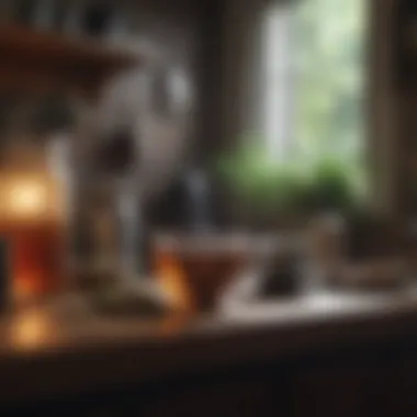 Herbal tea steeping in a cozy kitchen