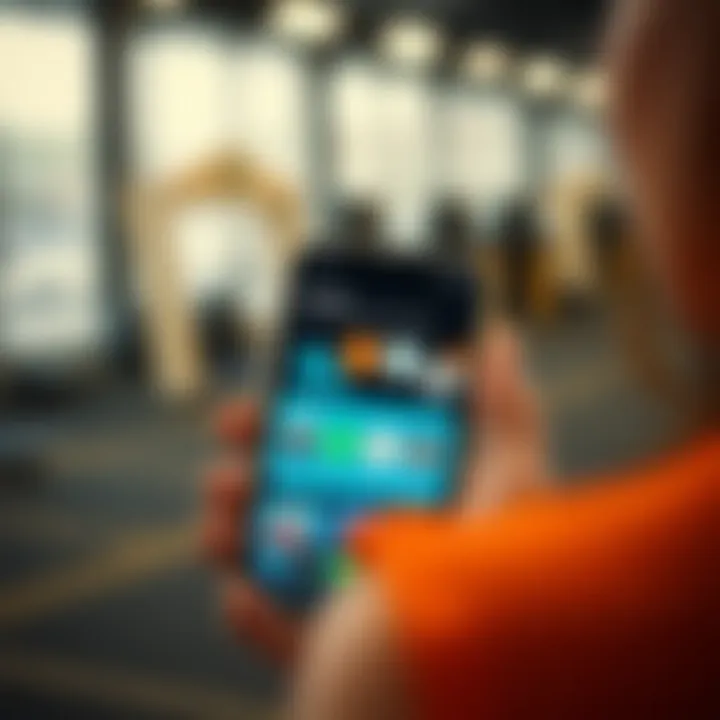 User-Friendly Features of Exercise Apps A display of an exercise motivation app interface showcasing user-friendly features.