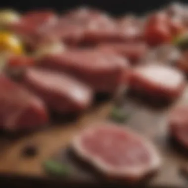 Assorted Game Meats Assorted game meats displayed artistically, showcasing unique flavors and textures