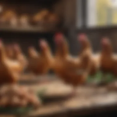 Fresh Poultry Selection An array of fresh poultry, highlighting organic chicken and duck options