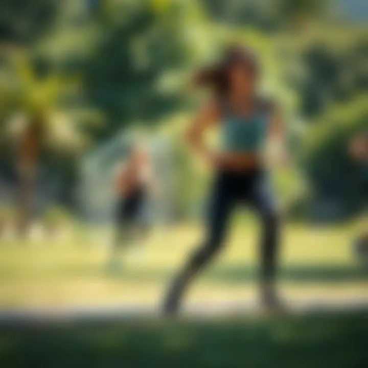 A serene outdoor setting for exercising.