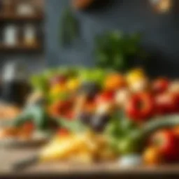 A vibrant array of healthy foods on a table.