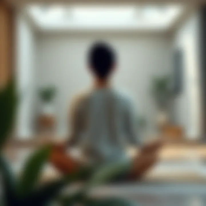 A peaceful meditative space promoting mental well-being.